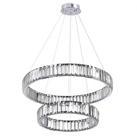 Люстра подвесная Vekia 4930/60L Odeon Light прозрачная на 1 лампу, основание хром в стиле современный кольца Люстра подвесная Vekia 4930/60L Odeon Light прозрачная на 1 лампу, основание хром в стиле современный кольца